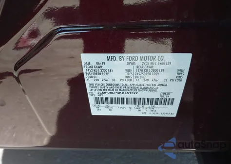 2019 Lincoln Nautilus Reserve from USA, damaged, VIN 2LMPJ8LP4KBL51322